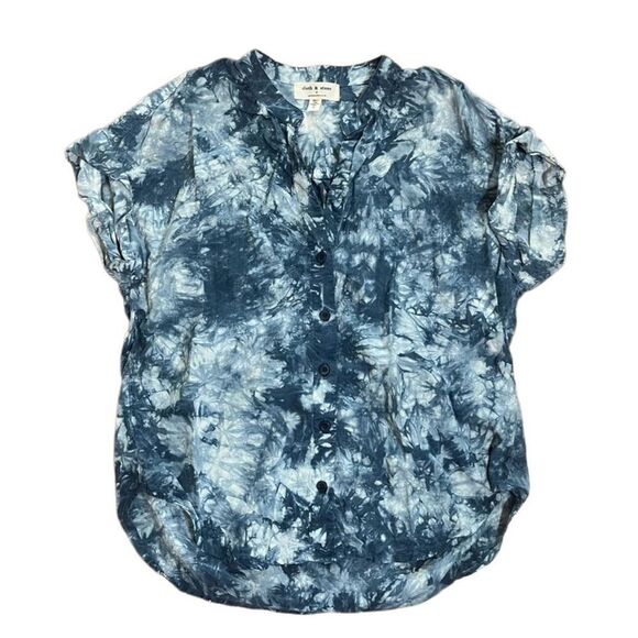 New! Cloth & Stone Short Sleeve Tie-Dye Top Sz S - Picture 1 of 4